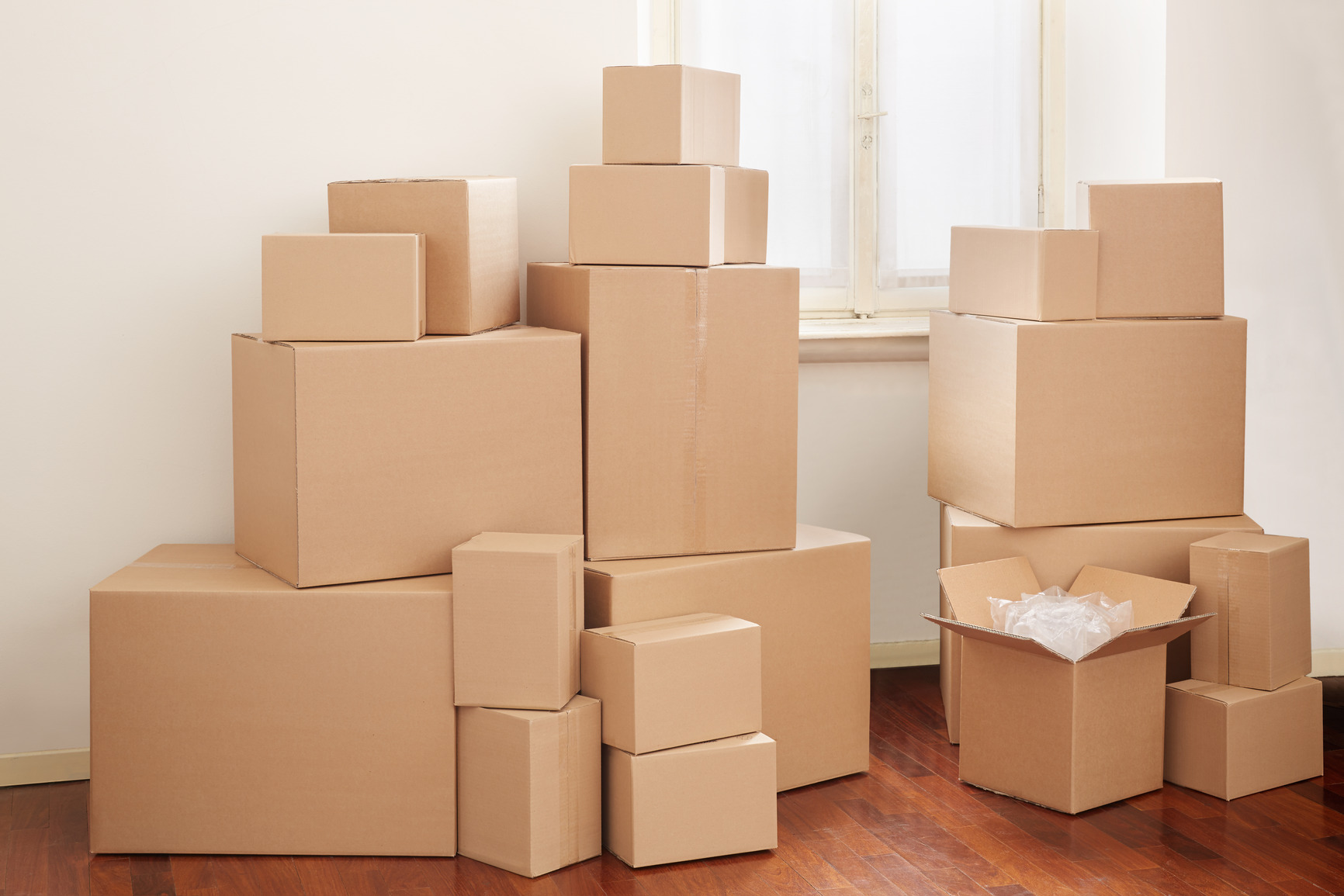 moving boxes and packing supplies